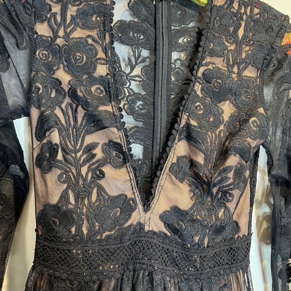Free People For love & lemons Temecula Lace embroidered Sexy Maxi Dress - Picture 10 of 10